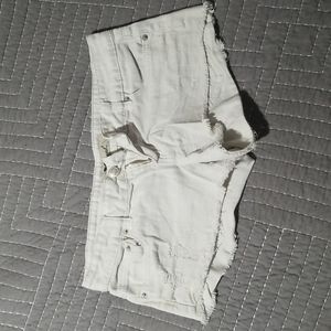 Y2k era wet seal white denim shorts